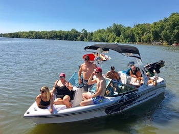 group on boat