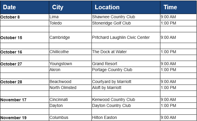 Town Hall Circuit 2026 Locations